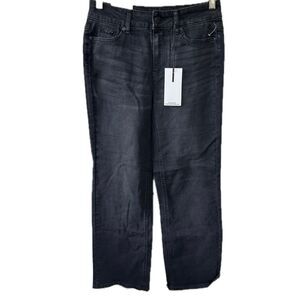 NWT OAT New York High Rise Relaxed Straight Embellished Jewels Denim Jeans 25